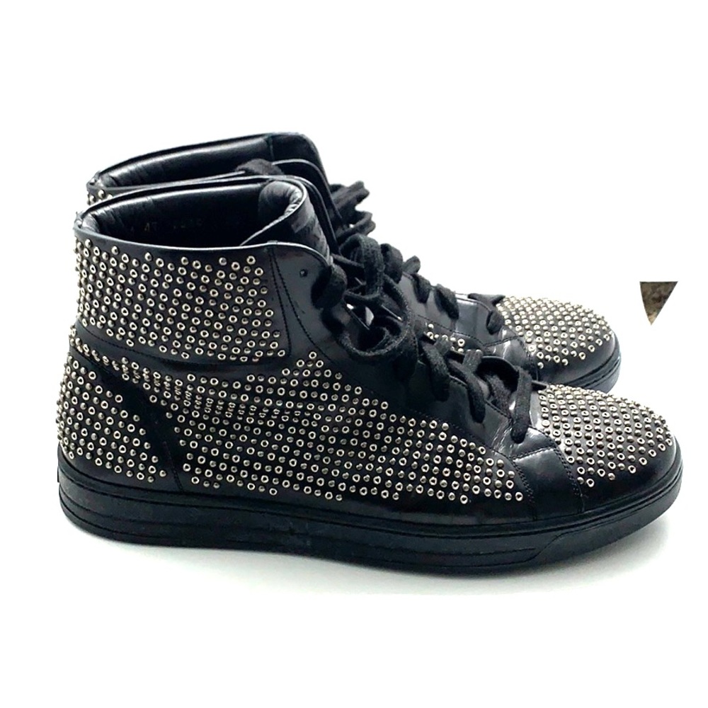 Prada studded spazzolato leather men’s shoes